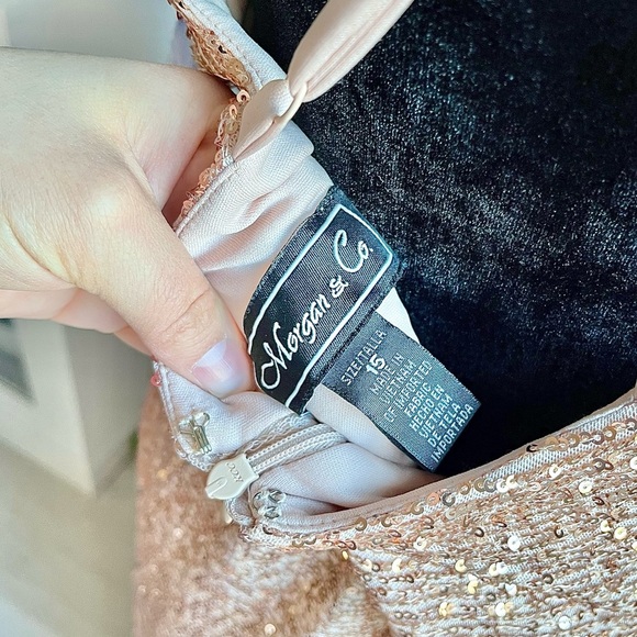 Morgan & Co. Sequin Bodycon Maxi Slit Dress - Picture 10 of 13